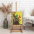 Senegal African Renaissance Monument Canvas Wall Art Ankara Pattern