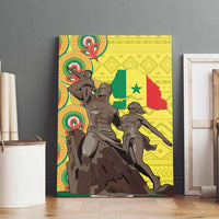 Senegal African Renaissance Monument Canvas Wall Art Ankara Pattern