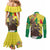 Senegal African Renaissance Monument Couples Matching Mermaid Dress and Long Sleeve Button Shirt Ankara Pattern