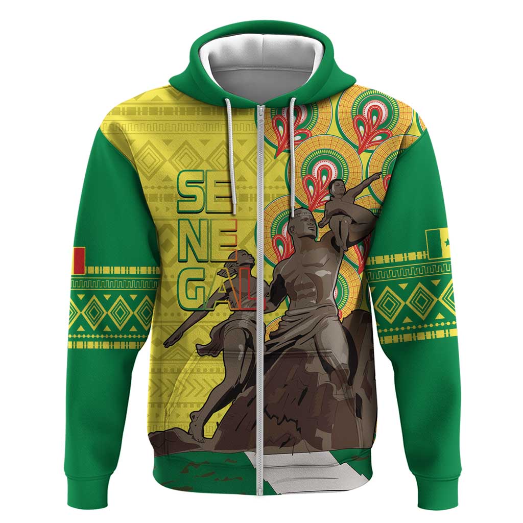 Senegal African Renaissance Monument Hoodie Ankara Pattern