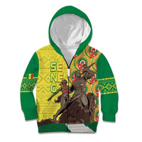 Senegal African Renaissance Monument Kid Hoodie Ankara Pattern
