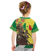 Senegal African Renaissance Monument Kid T Shirt Ankara Pattern