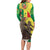Senegal African Renaissance Monument Long Sleeve Bodycon Dress Ankara Pattern