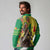 Senegal African Renaissance Monument Long Sleeve Polo Shirt Ankara Pattern