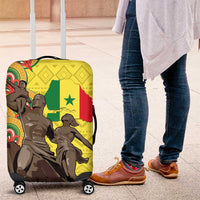 Senegal African Renaissance Monument Luggage Cover Ankara Pattern