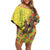 Senegal African Renaissance Monument Off Shoulder Short Dress Ankara Pattern