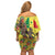 Senegal African Renaissance Monument Off Shoulder Short Dress Ankara Pattern
