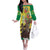 Senegal African Renaissance Monument Off The Shoulder Long Sleeve Dress Ankara Pattern
