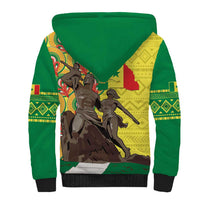 Senegal African Renaissance Monument Sherpa Hoodie Ankara Pattern