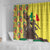 Senegal African Renaissance Monument Shower Curtain Ankara Pattern