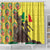 Senegal African Renaissance Monument Shower Curtain Ankara Pattern