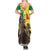 Senegal African Renaissance Monument Summer Maxi Dress Ankara Pattern
