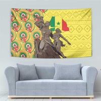 Senegal African Renaissance Monument Tapestry Ankara Pattern