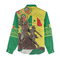 Senegal African Renaissance Monument Women Casual Shirt Ankara Pattern