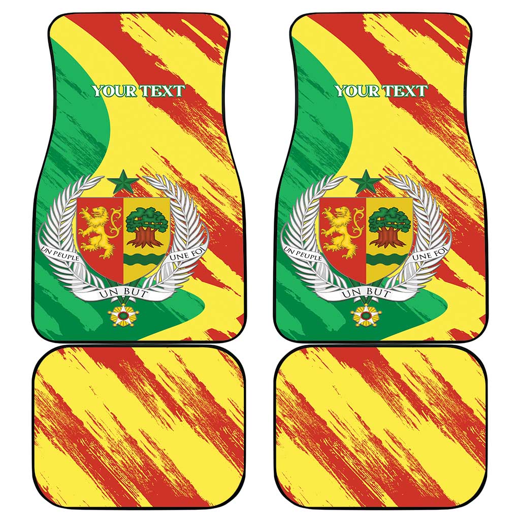 Senegal Independence Day Car Mats Coat Of Arms Grunge Style