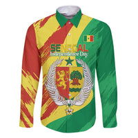 Senegal Independence Day Family Matching Mermaid Dress and Hawaiian Shirt Coat Of Arms Grunge Style