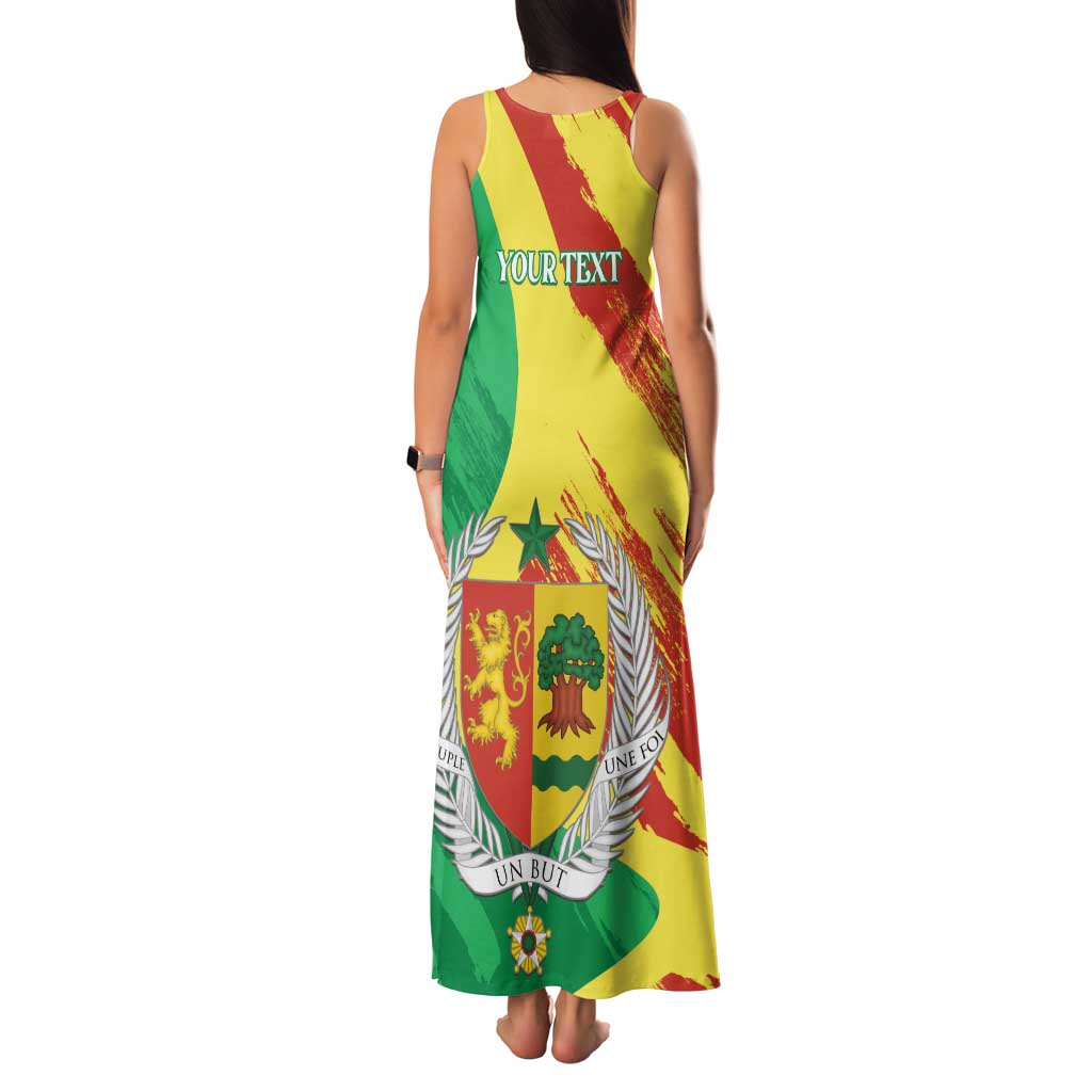 Senegal Independence Day Family Matching Tank Maxi Dress and Hawaiian Shirt Coat Of Arms Grunge Style