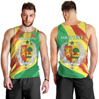 Senegal Independence Day Men Tank Top Coat Of Arms Grunge Style