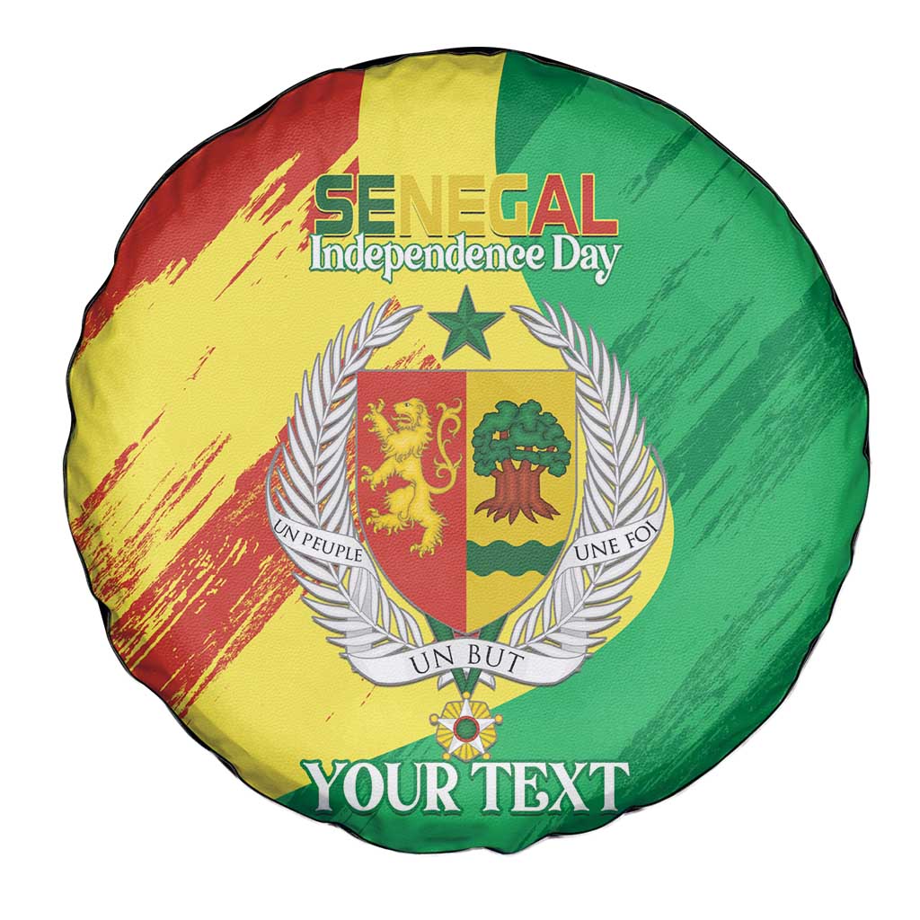 Senegal Independence Day Spare Tire Cover Coat Of Arms Grunge Style