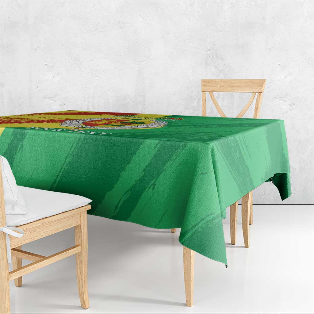 Senegal Independence Day Tablecloth Coat Of Arms Grunge Style