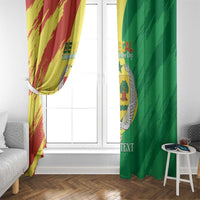 Senegal Independence Day Window Curtain Coat Of Arms Grunge Style