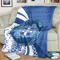 Greece Independence Day Blanket Greek Pattern With Dolphins