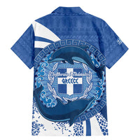 Greece Independence Day Family Matching Mermaid Dress and Hawaiian Shirt Greek Pattern With Dolphins