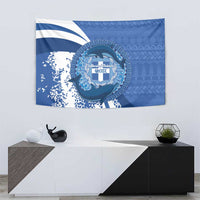 Greece Independence Day Tapestry Greek Pattern With Dolphins