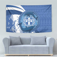 Greece Independence Day Tapestry Greek Pattern With Dolphins