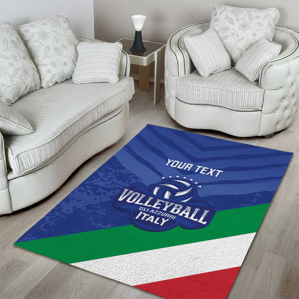 Custom Italy Volleyball Area Rug 2025 Gli Azzurri