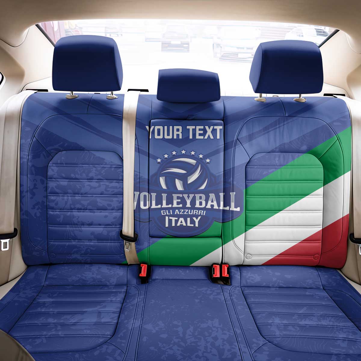 Custom Italy Volleyball Back Car Seat Cover 2025 Gli Azzurri