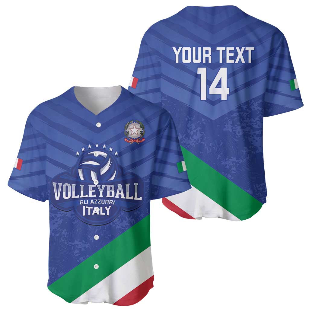 Custom Italy Volleyball Baseball Jersey 2025 Gli Azzurri