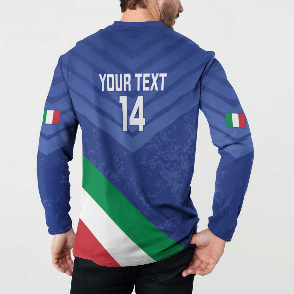 Custom Italy Volleyball Button Sweatshirt 2025 Gli Azzurri