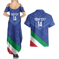 Custom Italy Volleyball Couples Matching Summer Maxi Dress and Hawaiian Shirt 2025 Gli Azzurri