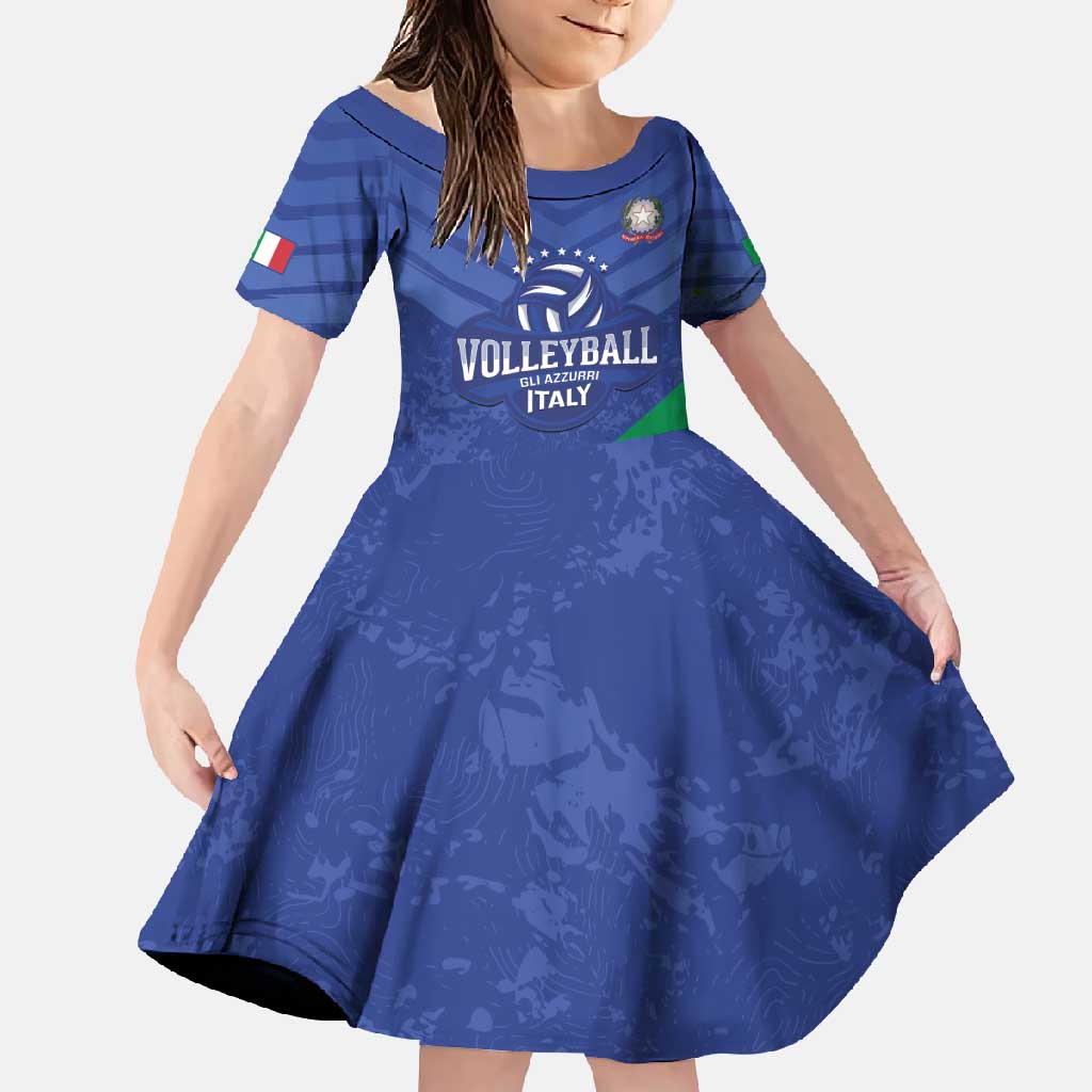 Custom Italy Volleyball Family Matching Off Shoulder Maxi Dress and Hawaiian Shirt 2025 Gli Azzurri