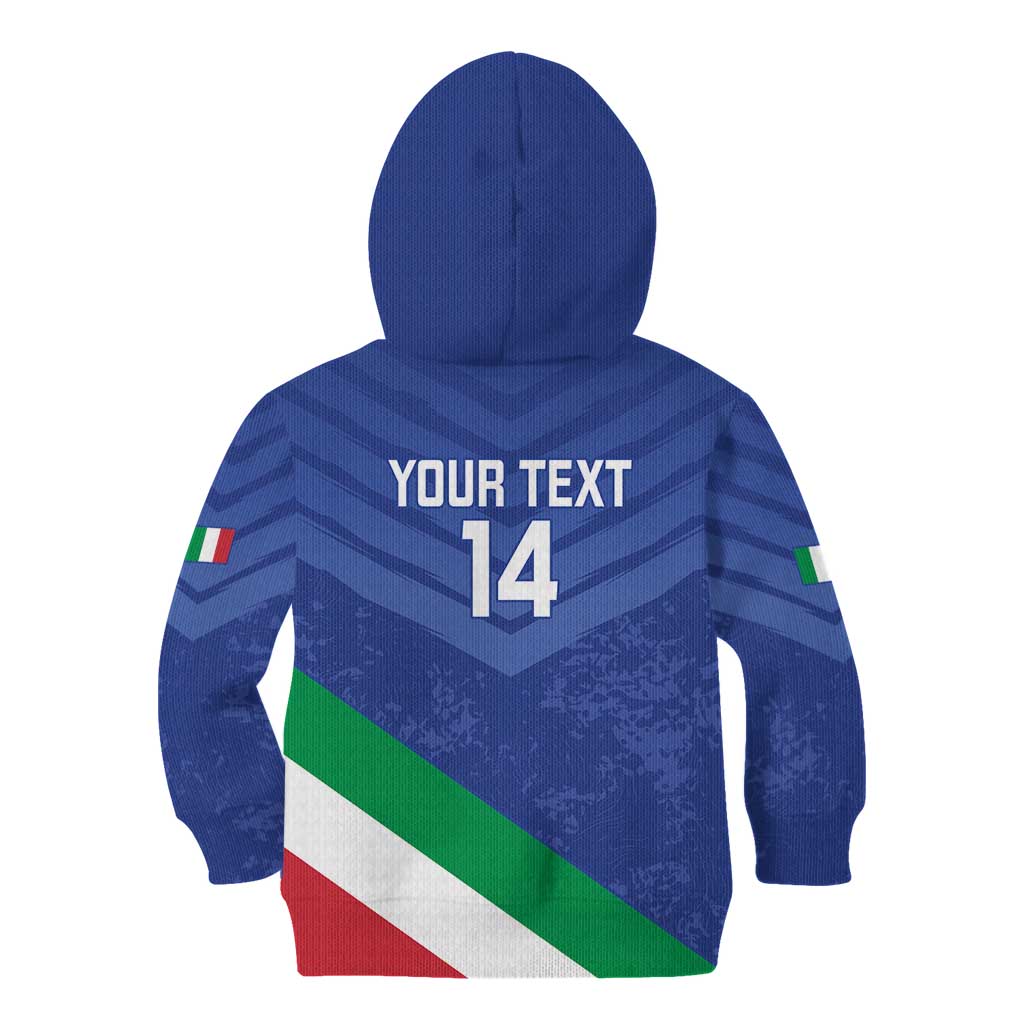 Custom Italy Volleyball Kid Hoodie 2025 Gli Azzurri