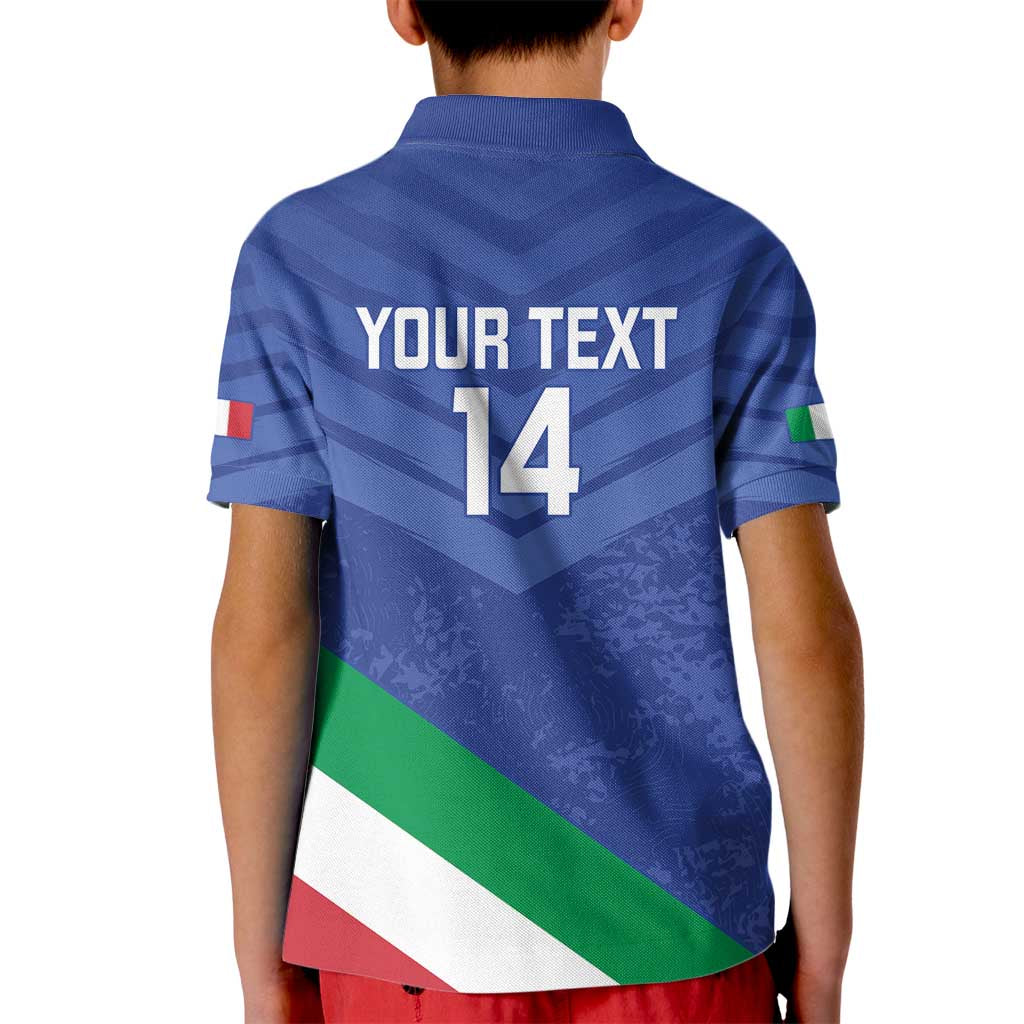Custom Italy Volleyball Kid Polo Shirt 2025 Gli Azzurri