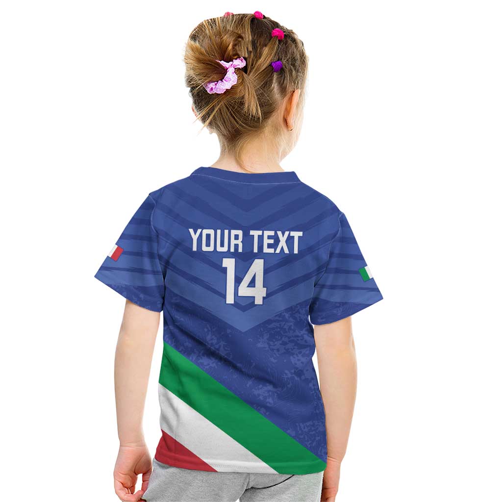 Custom Italy Volleyball Kid T Shirt 2025 Gli Azzurri