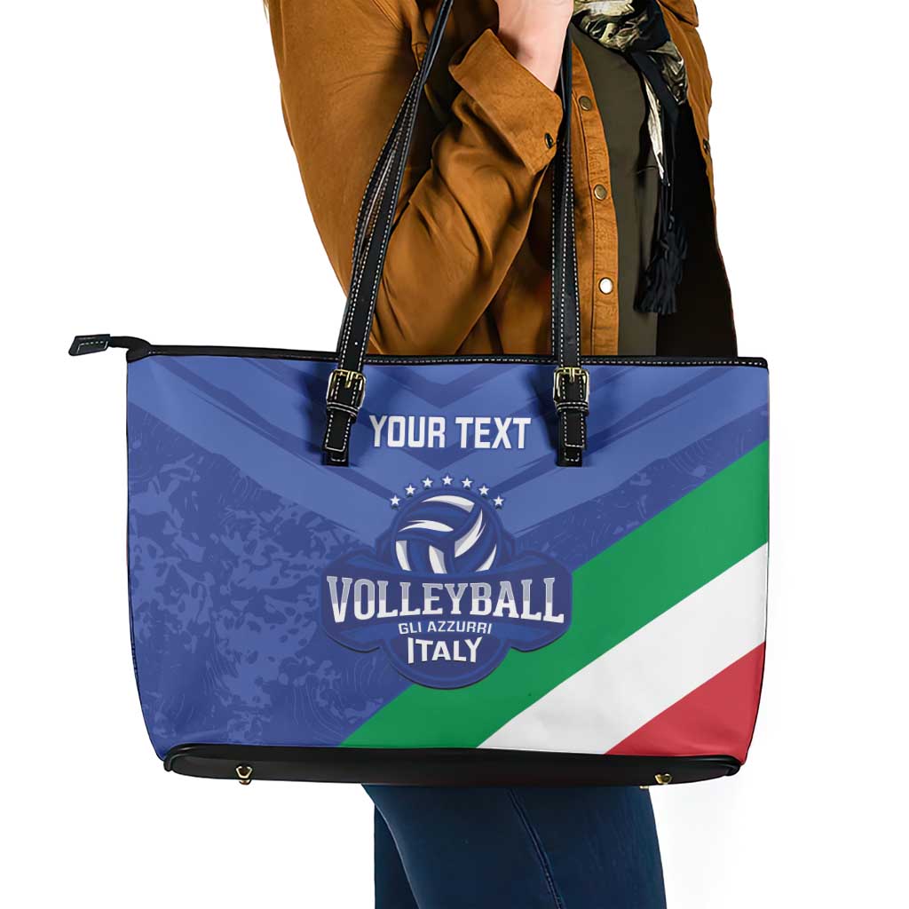 Custom Italy Volleyball Leather Tote Bag 2025 Gli Azzurri