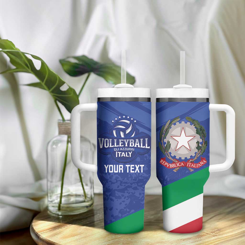 Custom Italy Volleyball Tumbler With Handle 2025 Gli Azzurri