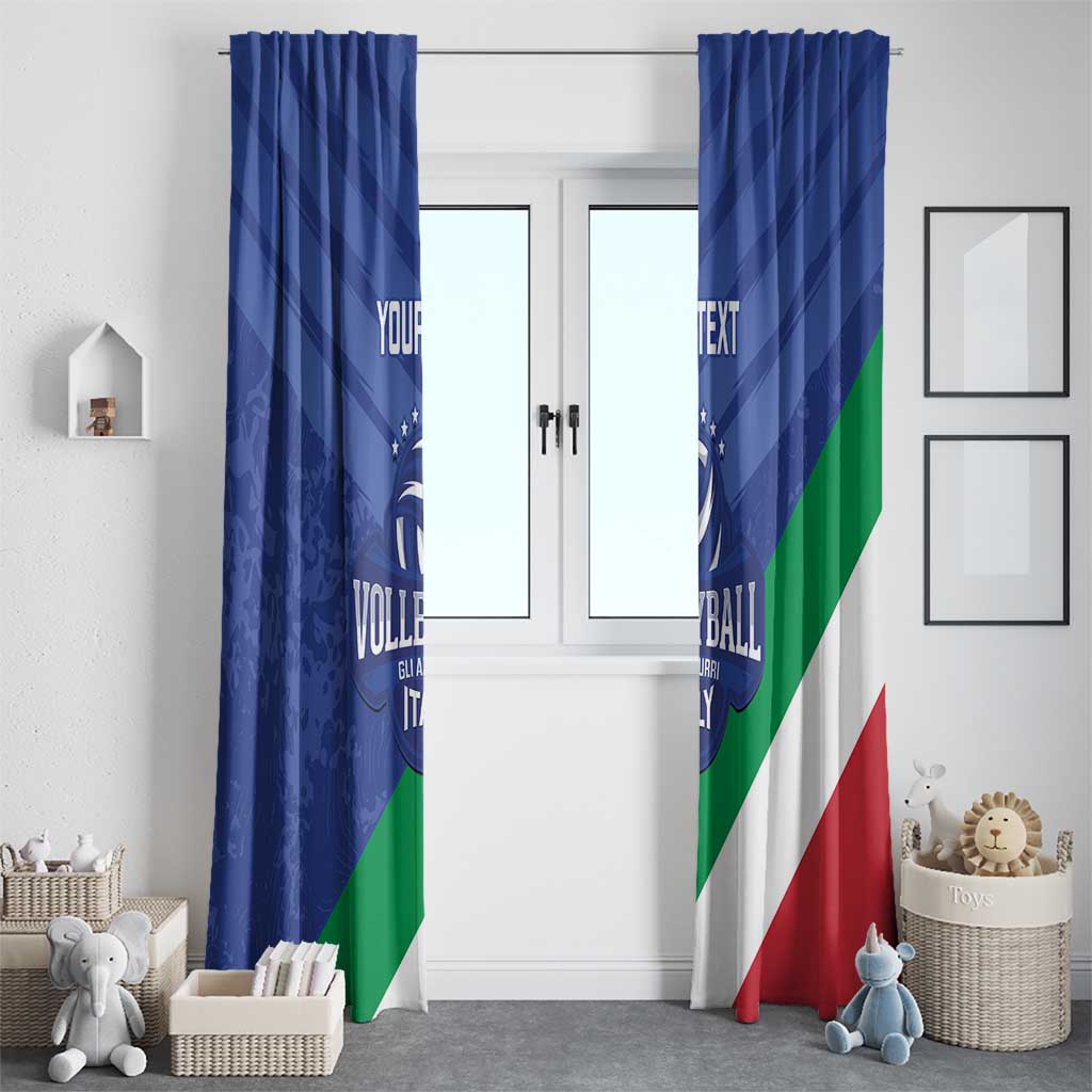 Custom Italy Volleyball Window Curtain 2025 Gli Azzurri