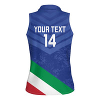 Custom Italy Volleyball Women Sleeveless Polo Shirt 2025 Gli Azzurri