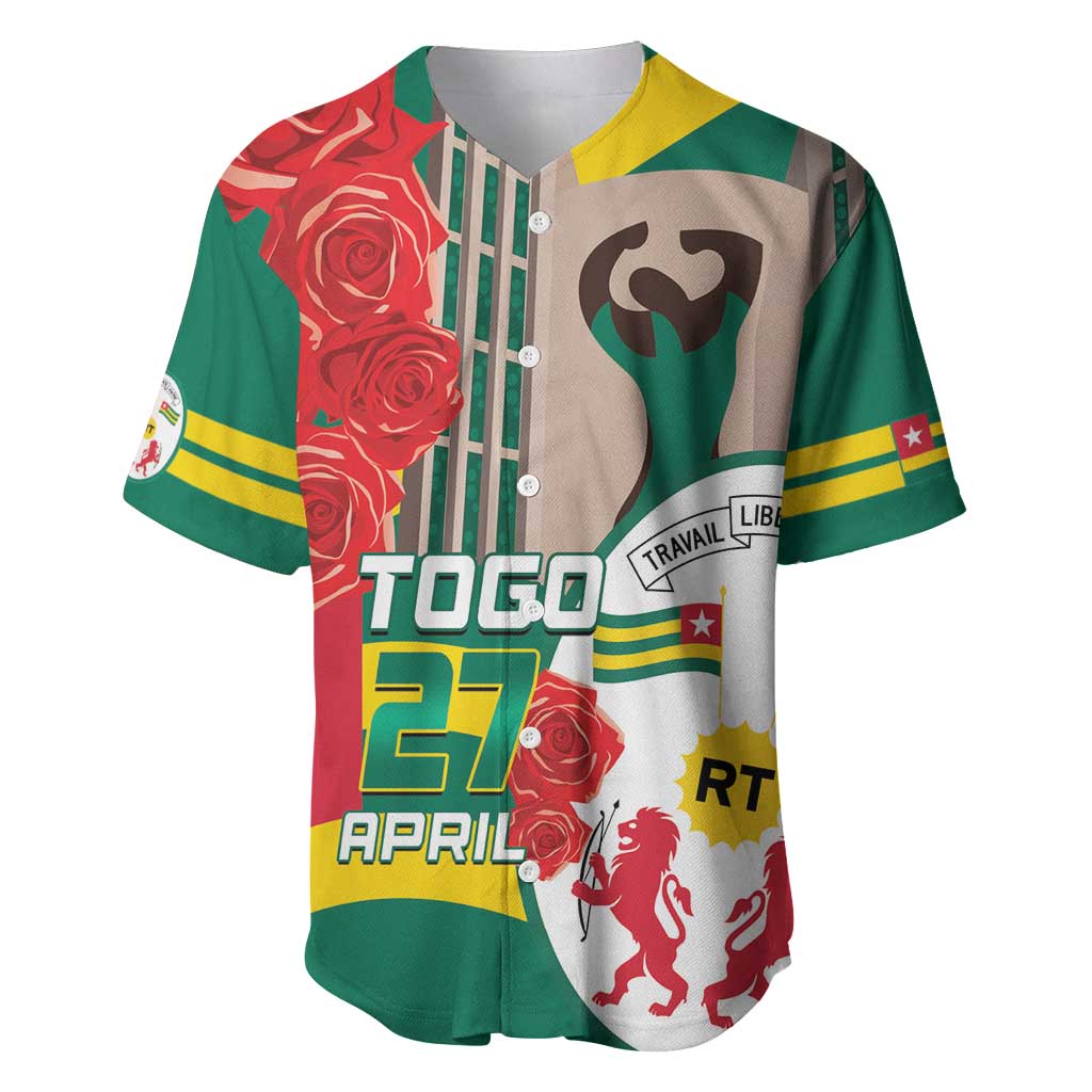 Togo Independence Day Baseball Jersey Happy April 27th Coat Of Arms