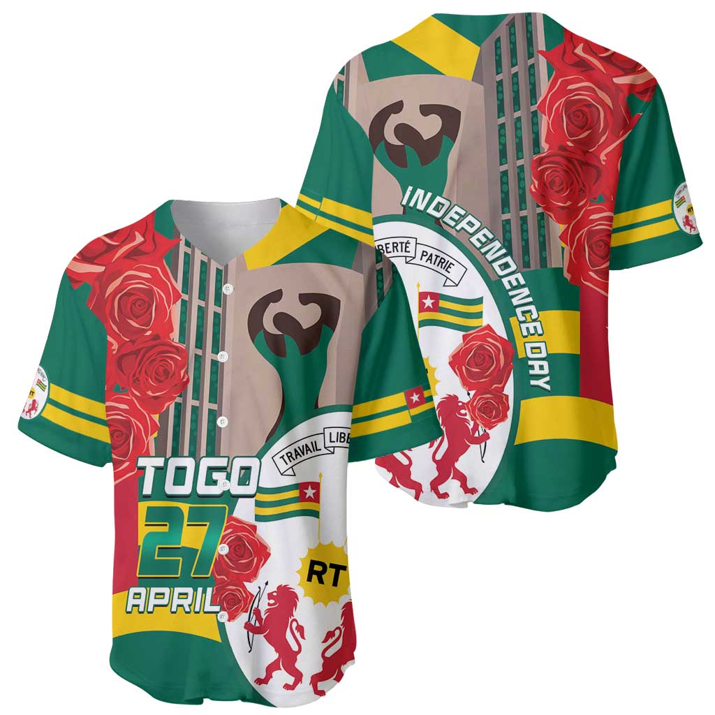 Togo Independence Day Baseball Jersey Happy April 27th Coat Of Arms