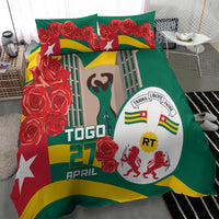 Togo Independence Day Bedding Set Happy April 27th Coat Of Arms