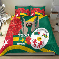 Togo Independence Day Bedding Set Happy April 27th Coat Of Arms