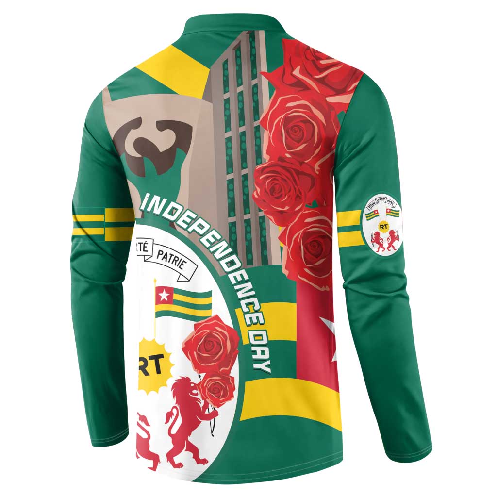 Togo Independence Day Button Sweatshirt Happy April 27th Coat Of Arms