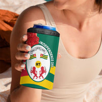 Togo Independence Day 4 in 1 Can Cooler Tumbler Happy April 27th Coat Of Arms