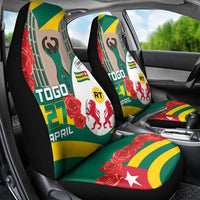 Togo Independence Day Car Seat Cover Happy April 27th Coat Of Arms