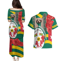 Togo Independence Day Couples Matching Puletasi and Hawaiian Shirt Happy April 27th Coat Of Arms